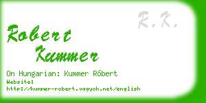 robert kummer business card