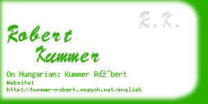 robert kummer business card